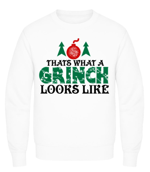 What A Grinch Looks Like - Men's Sweatshirt - White - Front