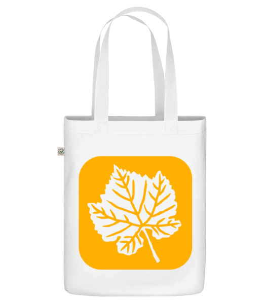 Autumn Leaf - Organic tote bag - White - Front