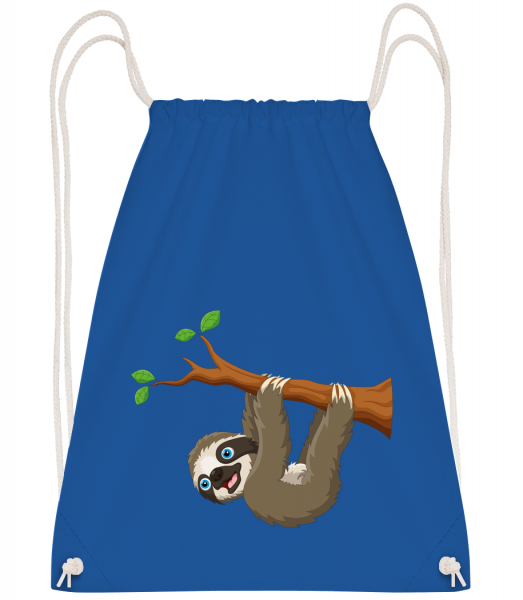 Cute Sloth Hanging On A Branch - Gym bag - Royal blue - Front