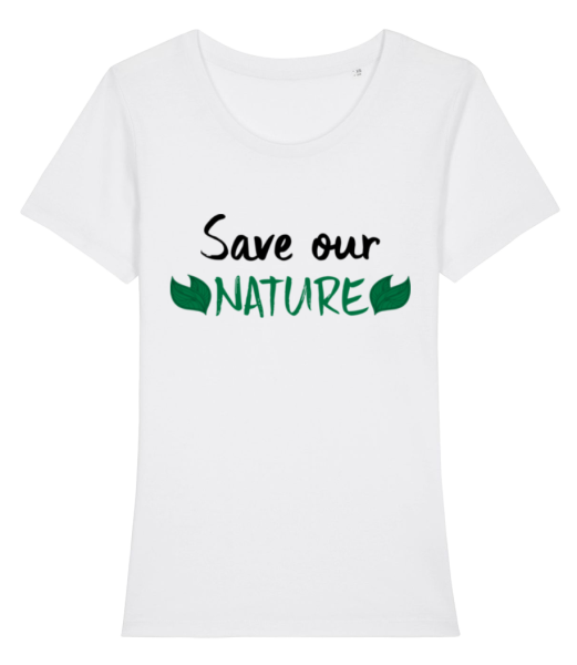 Save Our Nature - Women's Organic T-Shirt Stanley Stella - White - Front