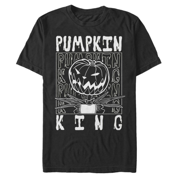 Disney Classics - Nightmare Before Christmas - Jack Skellington Pumpkin King - Halloween - Men's T-Shirt - Black - Front