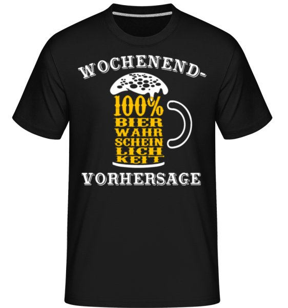 Wochenend Vorhersage - Shirtinator Männer T-Shirt - Schwarz - Vorne