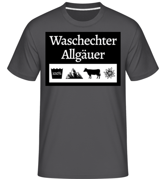 Waschechter Allgaeuer - Shirtinator Männer T-Shirt - Anthrazit - Vorne