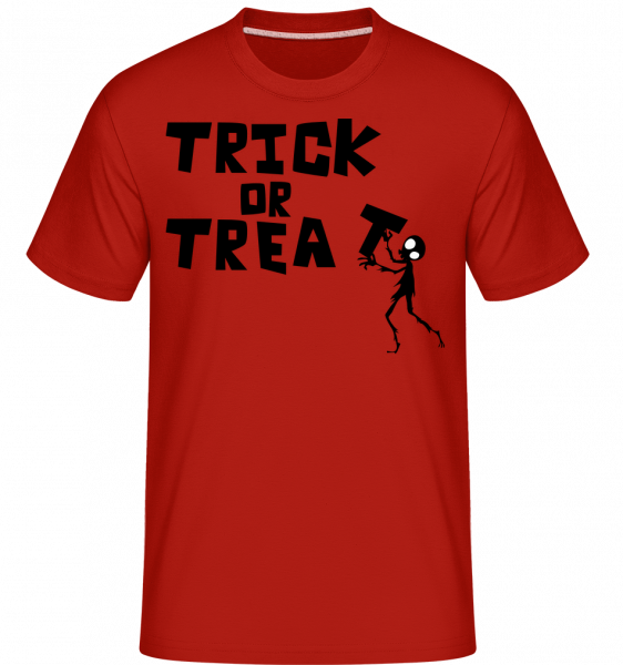 Trick Or Treat - Shirtinator Männer T-Shirt - Rot - Vorn