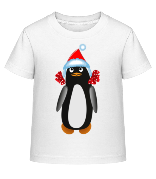 Penguin At Christmas 1 - Kid's Shirtinator T-Shirt - White - Front