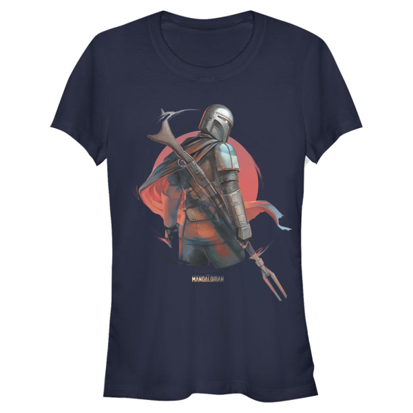 Star Wars - The Mandalorian - Mandalorian Sunrise - Frauen T-Shirt - Marine - Vorne