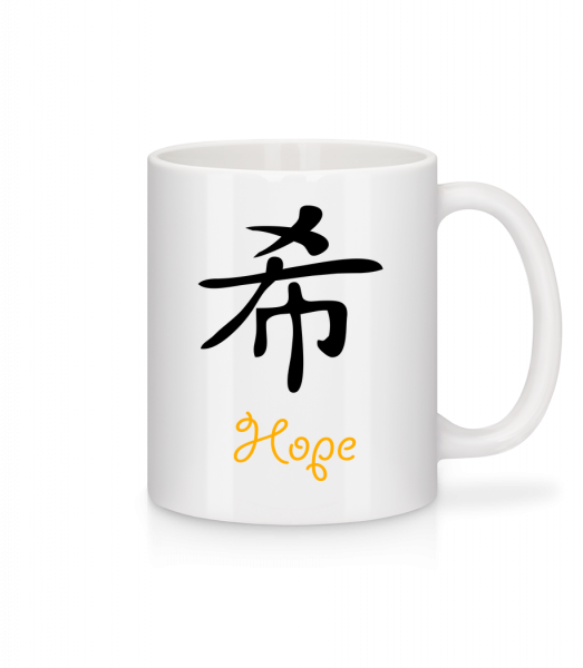 Chinese Sign Hope - Tasse - Weiß - Vorn