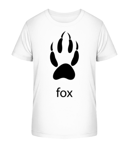 Fox Paw - Kid's Bio T-Shirt Stanley Stella - White - Front