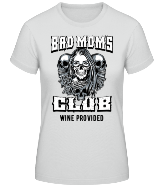 Bad Moms Club - Frauen Basic T-Shirt - Grau meliert - Vorne