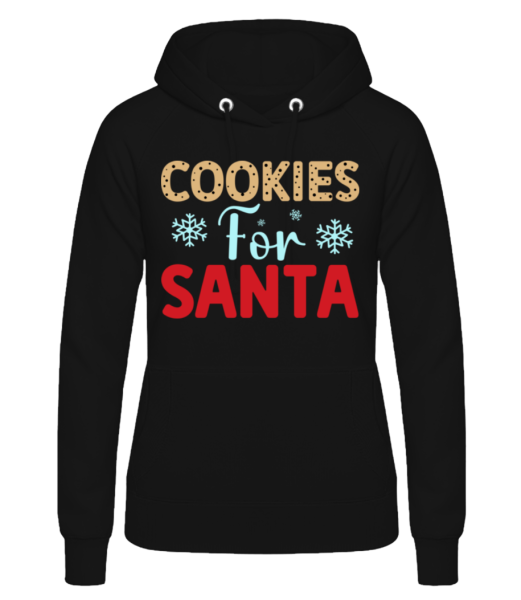 Cookies For Santa - Frauen Hoodie - Schwarz - Vorne