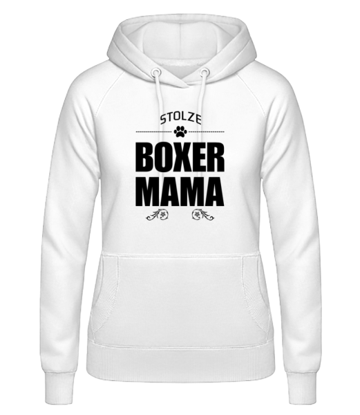 Stolze Boxer Mama - Frauen Hoodie - Weiß - Vorne