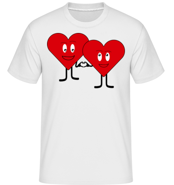 Two Hearts Love Each Other -  Shirtinator Men's T-Shirt - White - Front