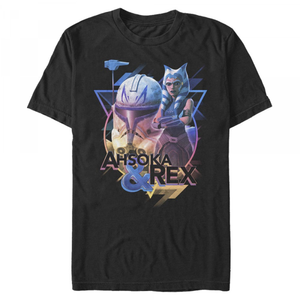 Star Wars - The Clone Wars - Ahsoka & Rex Triangular Ahsoka Rex - Men's T-Shirt - Black - Front