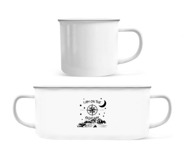 I Am On The Right Way - Enamel-cup - White - Front
