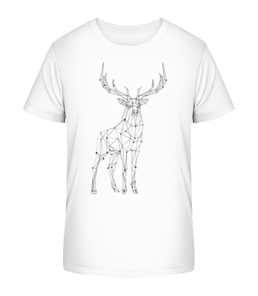 Polygon Deer - Kid's Bio T-Shirt Stanley Stella - White - Front