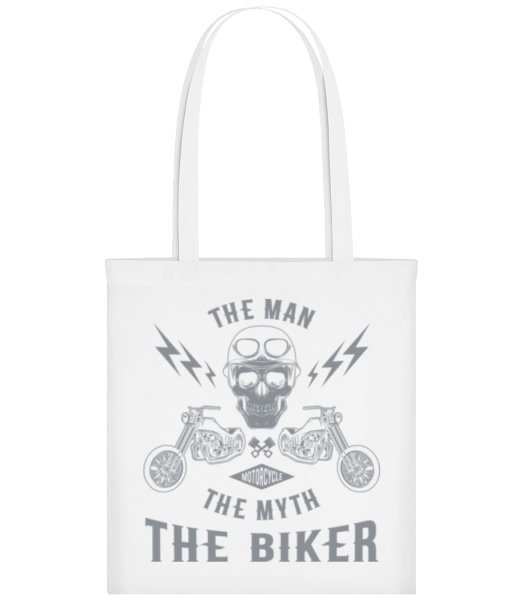 The Man The Myth The Biker - Stofftasche - Weiß - Vorne