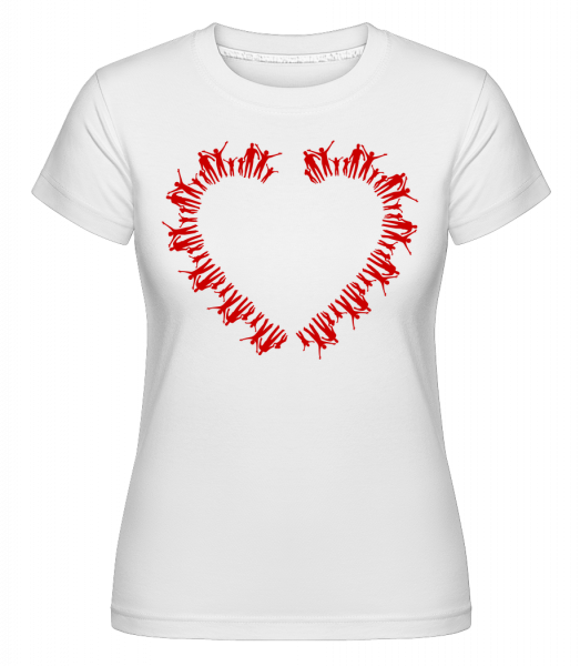 Human Heart -  Shirtinator Women's T-Shirt - White - Vorn