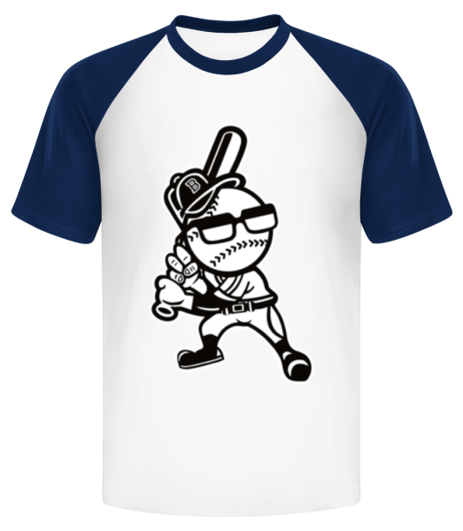 Brooklyn Baseball - Men's Baseball T-Shirt - White / Navy - Front