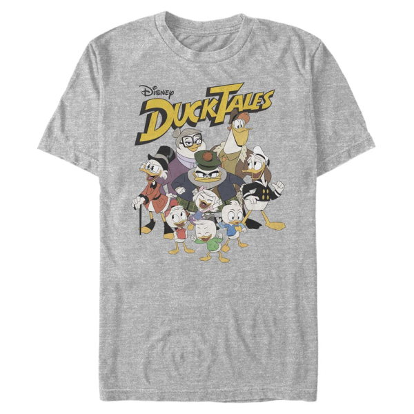 Disney Classics - Ducktales - Skupina DuckTales Group - Männer T-Shirt - Grau meliert - Vorne