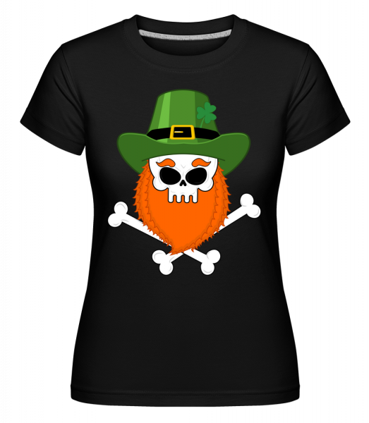 Irish Skull - Shirtinator Frauen T-Shirt - Schwarz - Vorn