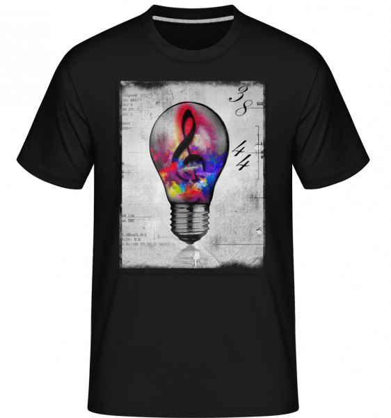 Colourful Lightbumb -  Shirtinator Men's T-Shirt - Black - Vorn