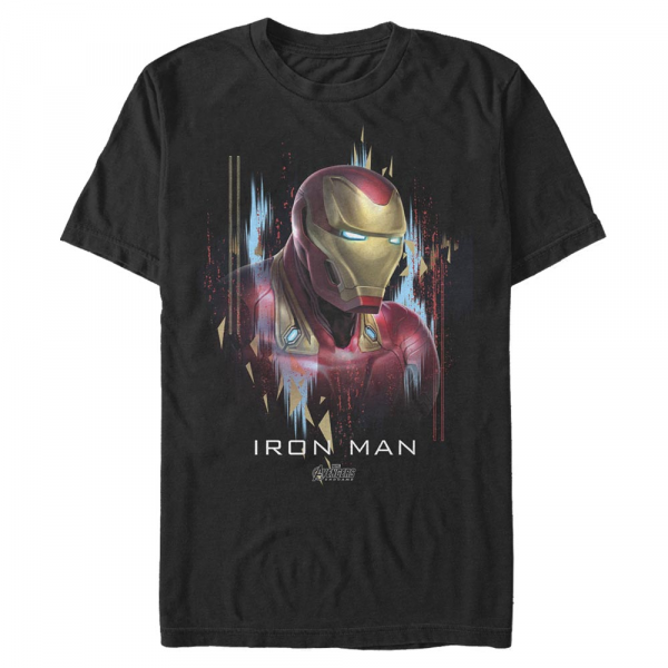 Marvel - Avengers Endgame - Iron Man Ironman Portrait - Männer T-Shirt - Schwarz - Vorne