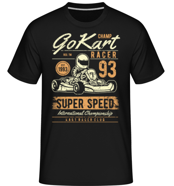Go Kart Racer - Shirtinator Männer T-Shirt - Schwarz - Vorne