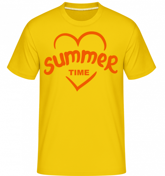 Summertime Heart - Shirtinator Männer T-Shirt - Goldgelb - Vorn