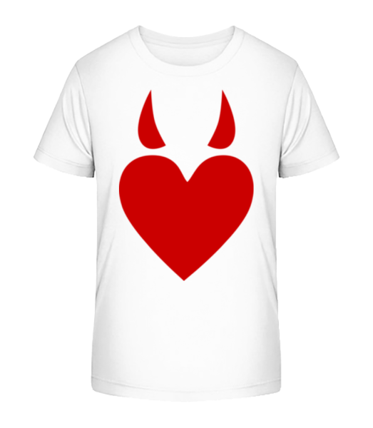 Devil Heart - Kid's Bio T-Shirt Stanley Stella - White - Front
