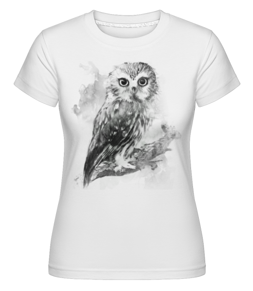 Picture Book Owl -  Shirtinator Women's T-Shirt - White - Front