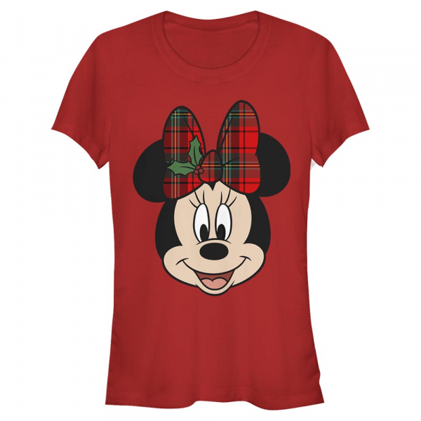Disney Classics - Micky Maus - Minnie Mouse Big Minnie Holiday - Weihnachten - Frauen T-Shirt - Rot - Vorne