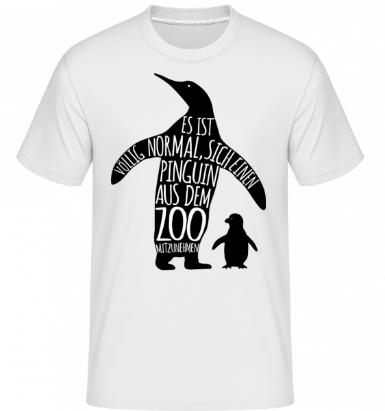 Pinguin Zum Mitnehmen - Shirtinator Männer T-Shirt - Weiß - Vorn