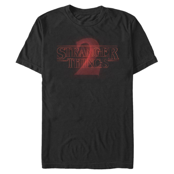 Netflix - Stranger Things - Logo Stranger Two Neon logo - Men's T-Shirt - Black - Front