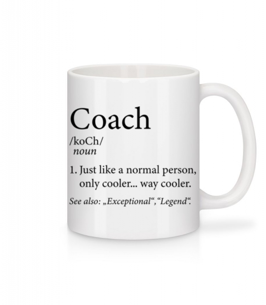 Coach Definition - Tasse - Weiß - Vorne