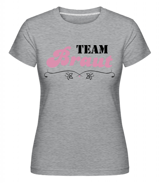 Team Braut - Shirtinator Frauen T-Shirt - Grau meliert - Vorn