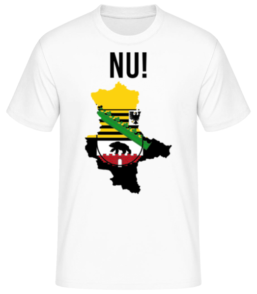 Nu Bundesland - Männer Basic T-Shirt - Weiß - Vorne
