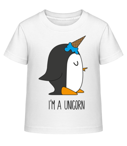 I'm A Unicorn Penguin - Kid's Shirtinator T-Shirt - White - Front