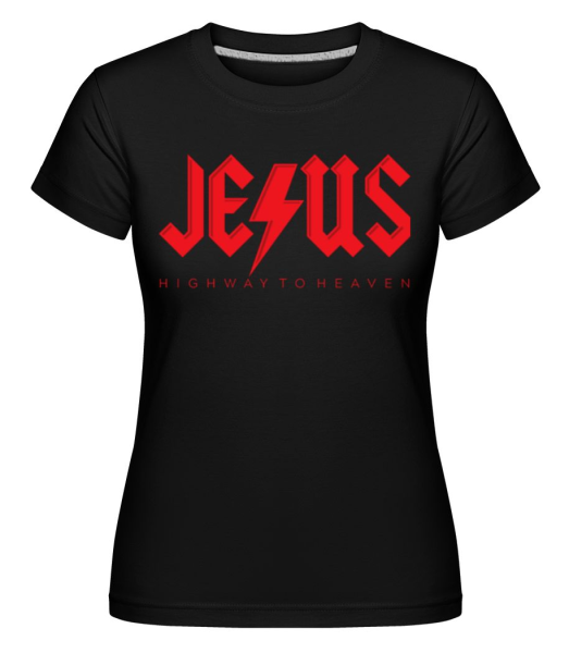 Jesus Highway To Heaven - Shirtinator Frauen T-Shirt - Schwarz - Vorne