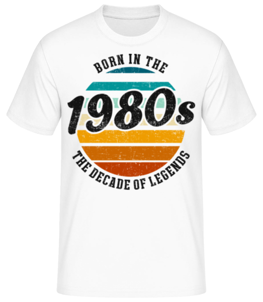 1980 The Decade Of Legends - Männer Basic T-Shirt - Weiß - Vorne