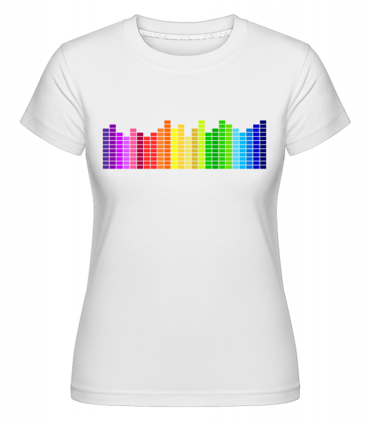 Regenbogen Soundbars - Shirtinator Frauen T-Shirt - Weiß - Vorn