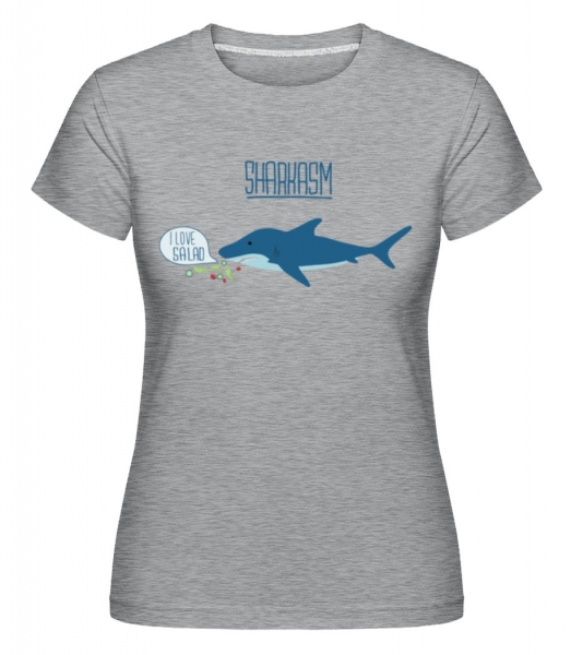 Sharkasm - Shirtinator Frauen T-Shirt - Grau meliert - Vorne