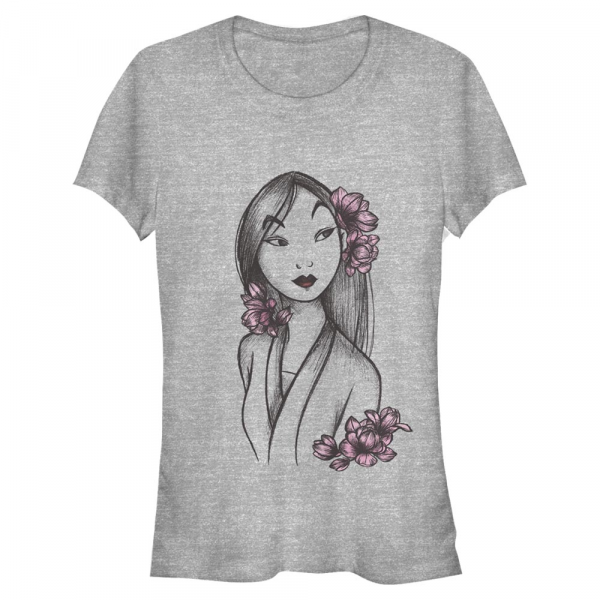 Disney - Mulan - Mulan Reflection - Frauen T-Shirt - Grau meliert - Vorne