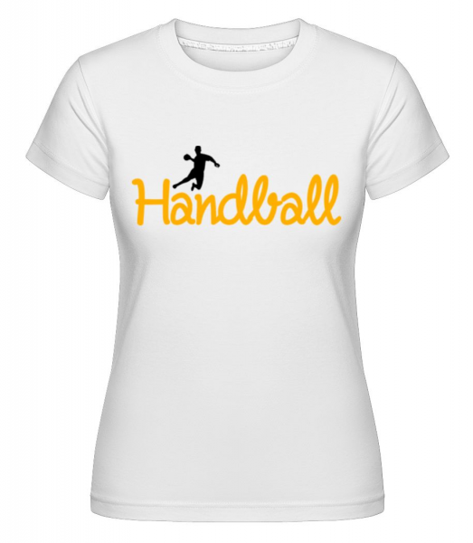 Handball Logo Player - Shirtinator Frauen T-Shirt - Weiß - Vorne