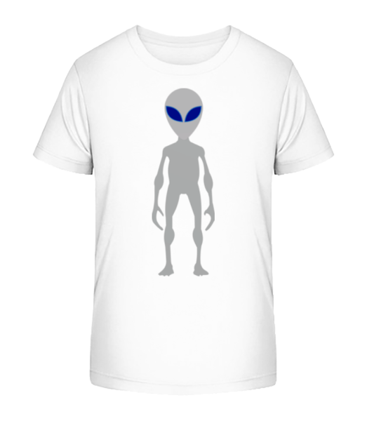 Blue Eyes Alien - Kid's Bio T-Shirt Stanley Stella - White - Front