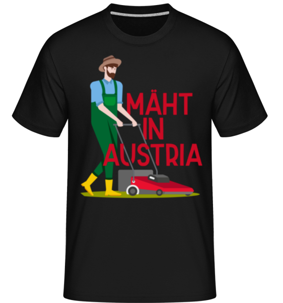 Mäht In Austria - Shirtinator Männer T-Shirt - Schwarz - Vorne