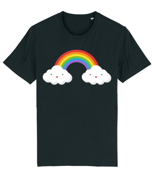 Glückliche Regenbogen - Männer Bio T-Shirt Stanley Stella - Schwarz - Vorne