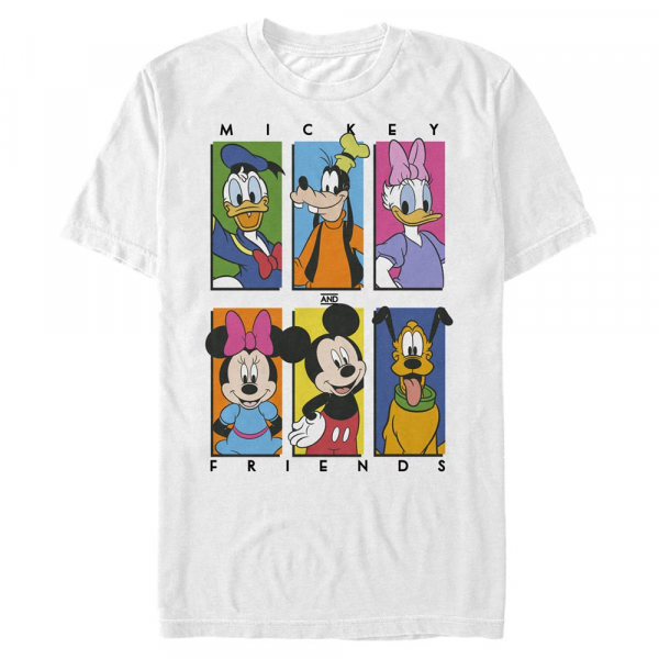 Disney - Mickey Mouse - Mickey & přátelé Six Up - Men's T-Shirt - White - Front