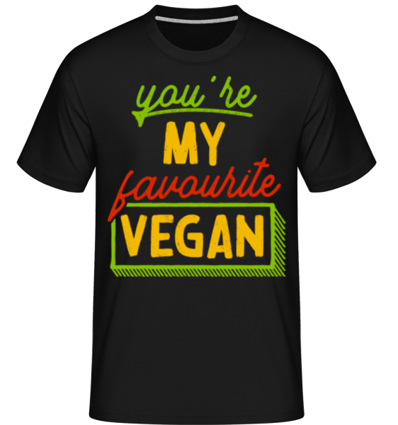 You're My Favourite Vegan -  Shirtinator Men's T-Shirt - Black - Front