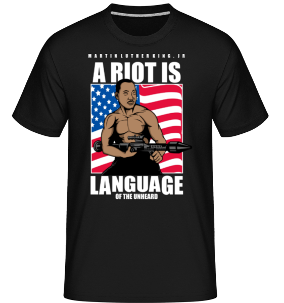 Luther King Jr Rambo - Shirtinator Männer T-Shirt - Schwarz - Vorne