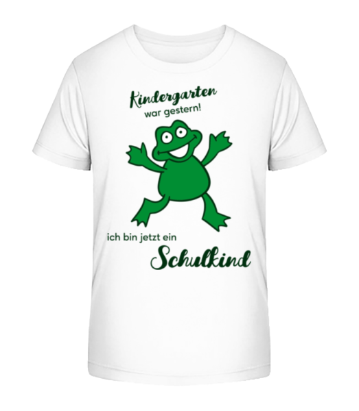 Kindergarten War Gestern - Kinder Bio T-Shirt Stanley Stella - Weiß - Vorne
